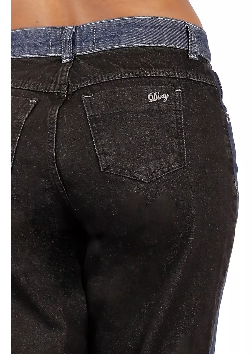 JEANS RECTO TIRO ALTO BICOLOR JE2628 - 3