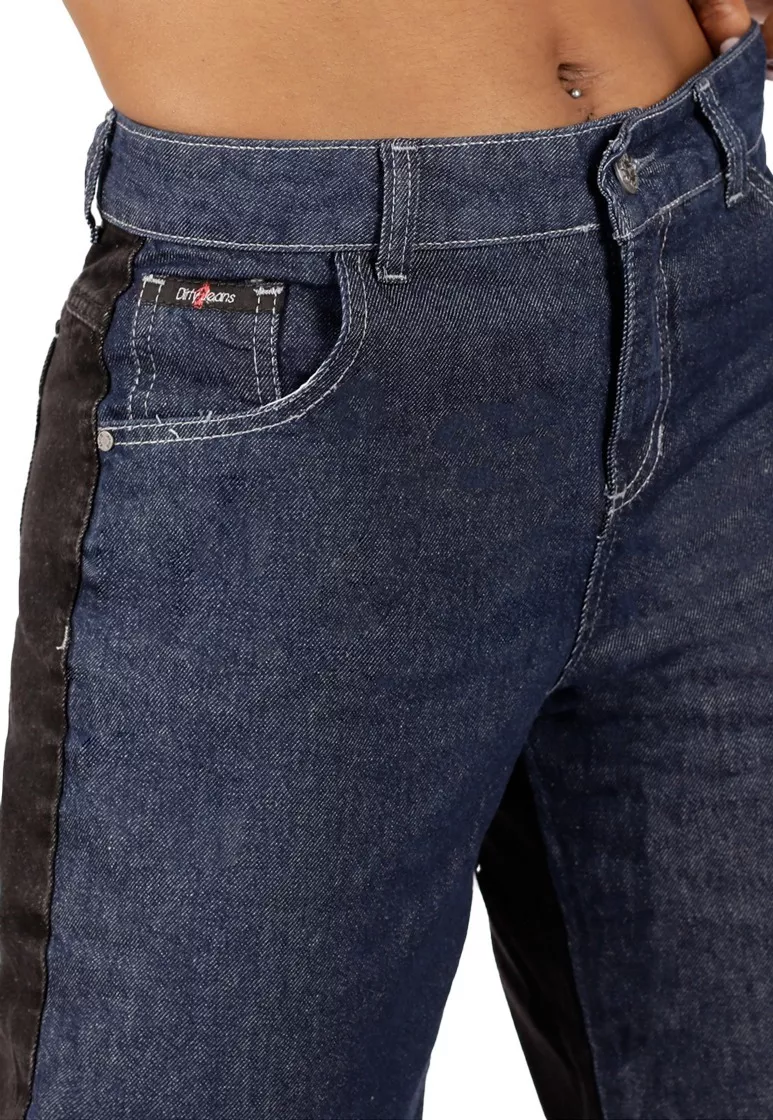 JEANS RECTO TIRO ALTO BICOLOR JE2628 - 4