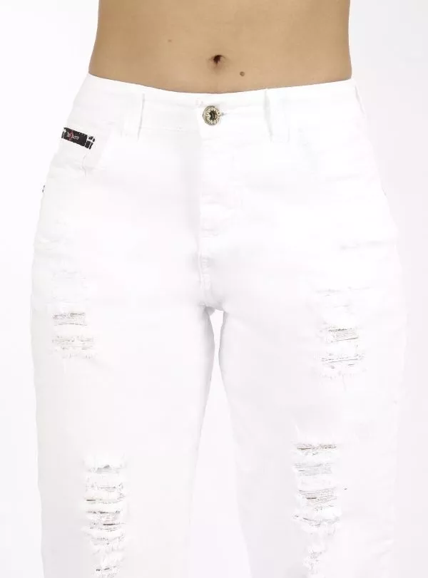 JEANS MOM BLANCO DESTROYER DIRTY JEANS JE2410BLD - 3