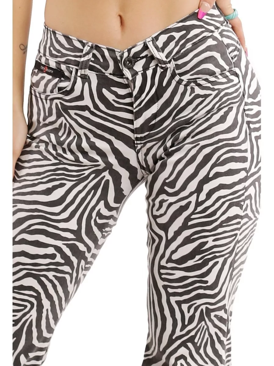 JEANS FLARE DISEÑO CEBRA JE2205CN - 3