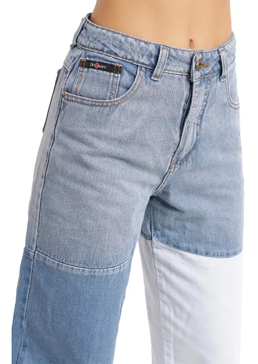 JEANS MOM BICOLOR DIRTY JEANS JE2736 - 3