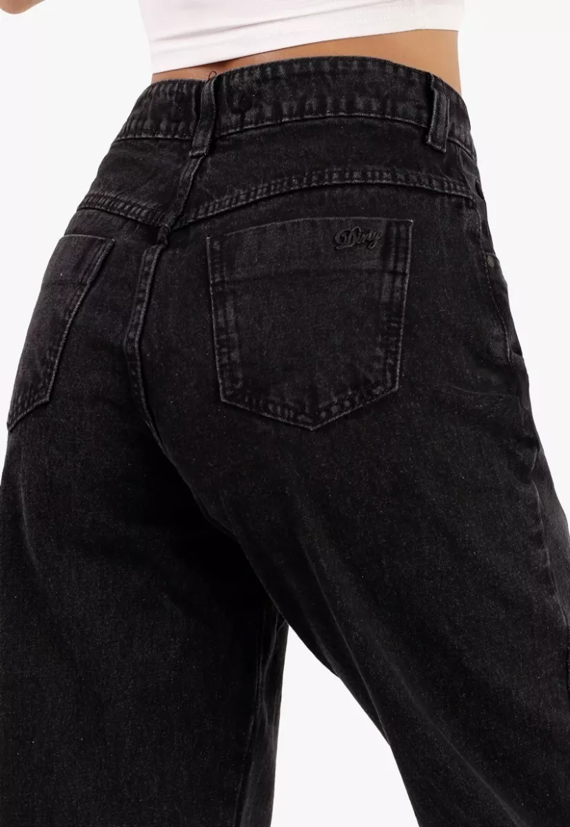 JEANS MOM NEGRO DESTROYER DIRTY JEANS JE2410ND - 4