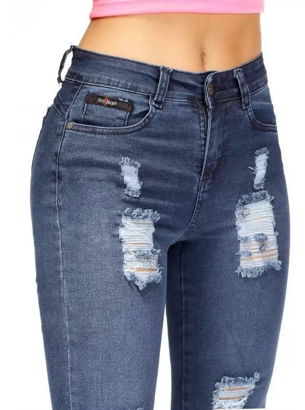 JEANS FLARE AZUL DESTROYER DIRTY JEANS JE2205AD - 3