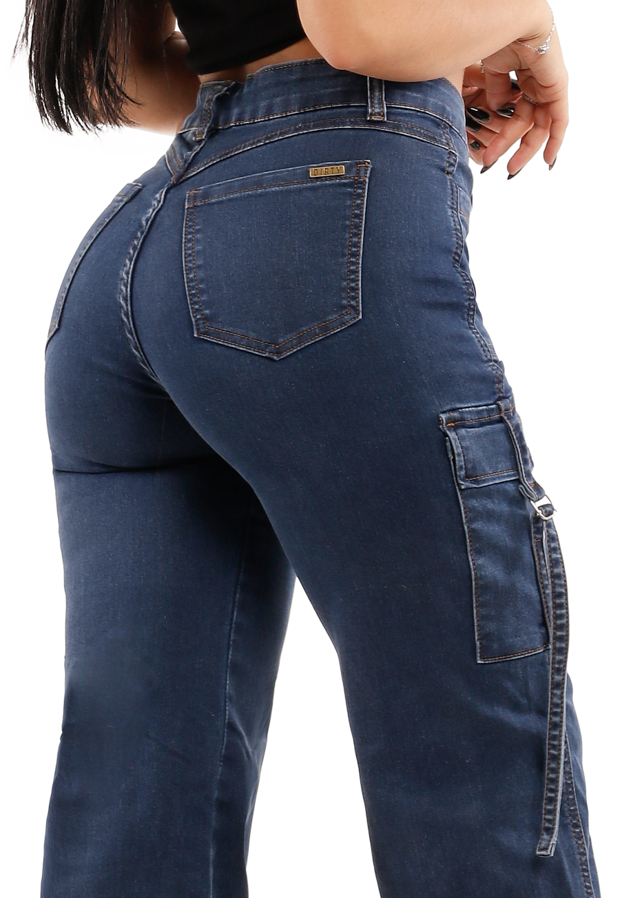 JEANS ALGODÓN MUJER DIRTY JEANS AZUL JE3278A - 4