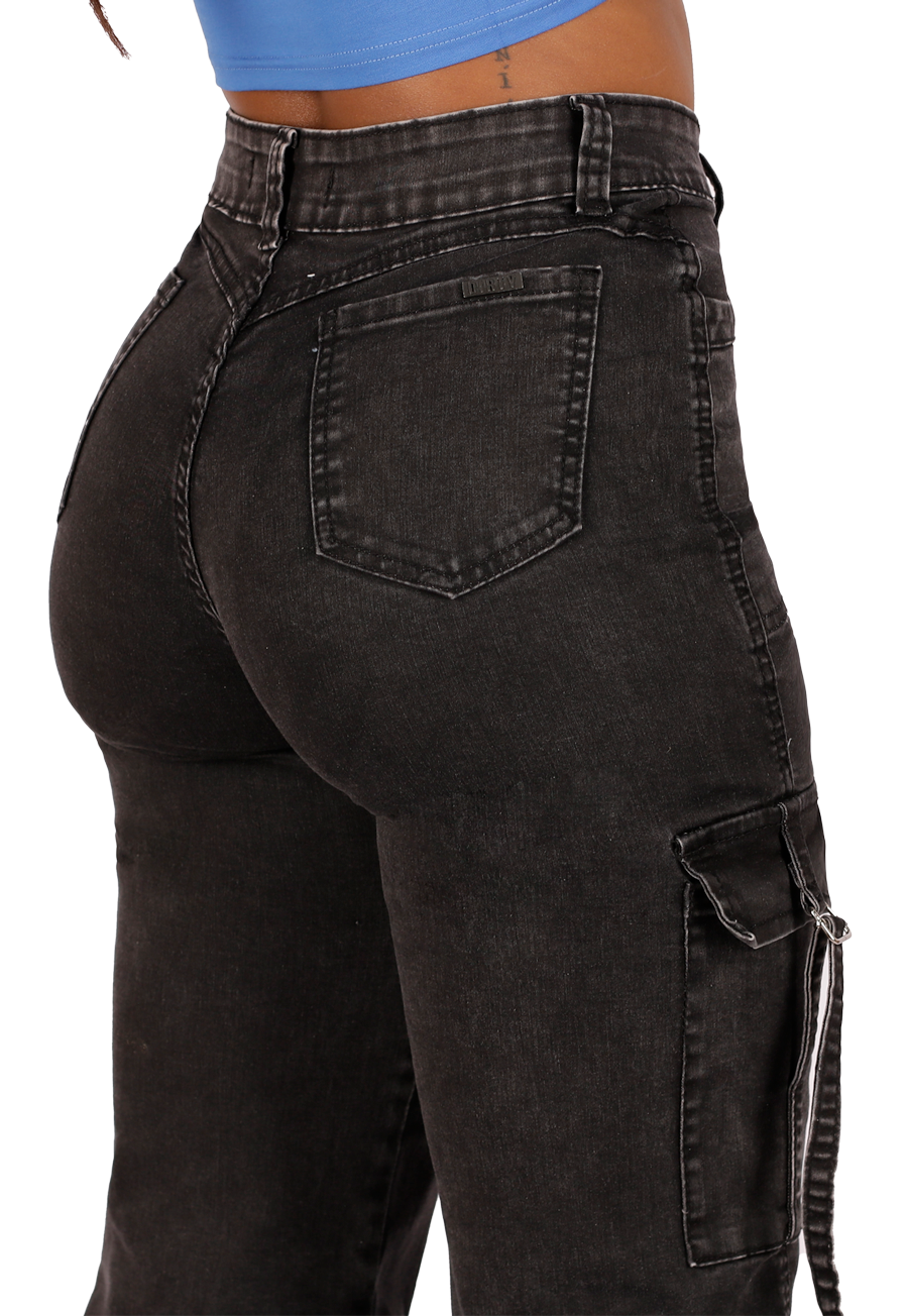 JEANS ALGODÓN MUJER DIRTY JEANS GRIS JE3278G - 4