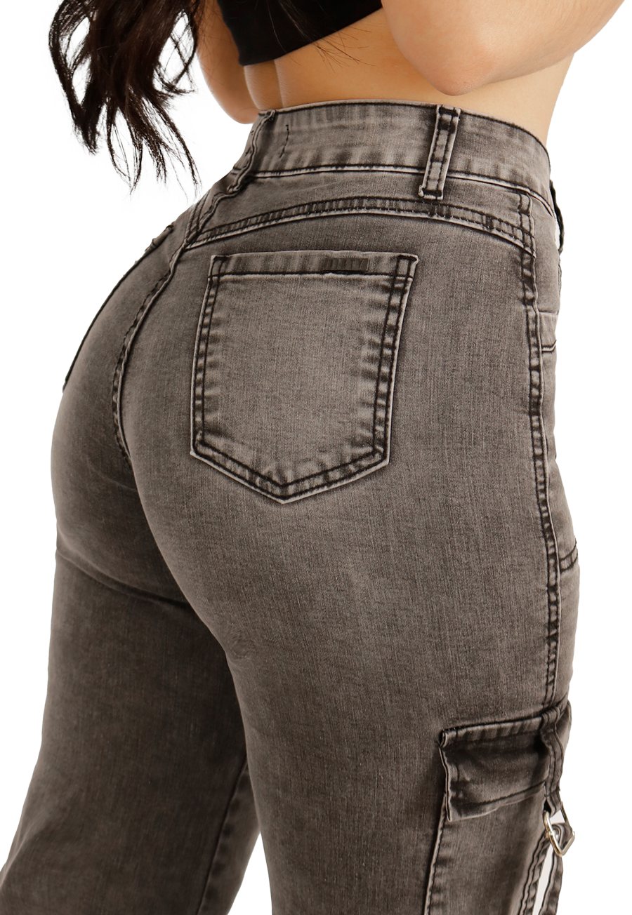 JEANS ALGODÓN MUJER DIRTY JEANS GRIS JE3278GC - 4