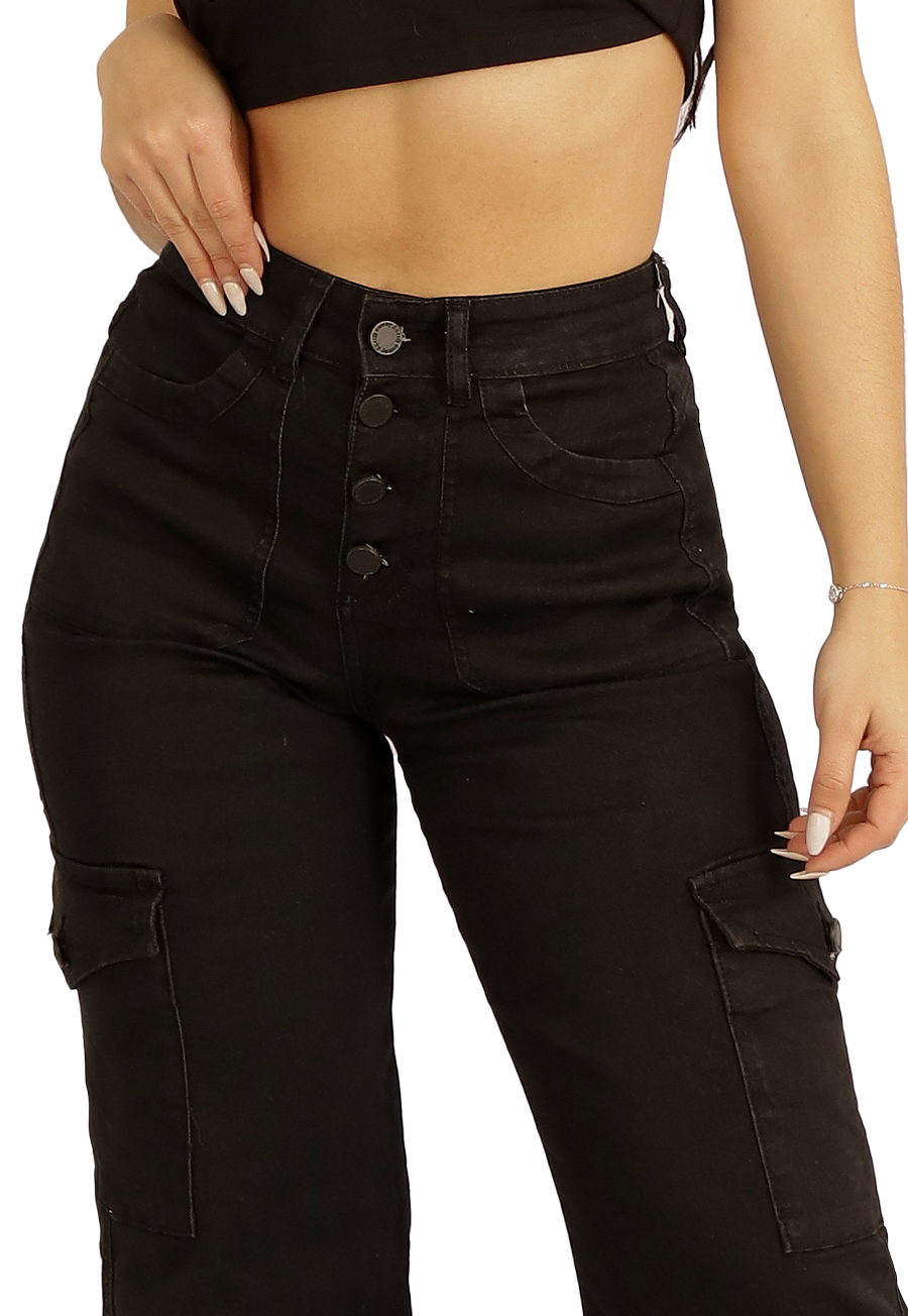 JEANS ALGODÓN MUJER DIRTY JEANS NEGRO JE3678ND - 3