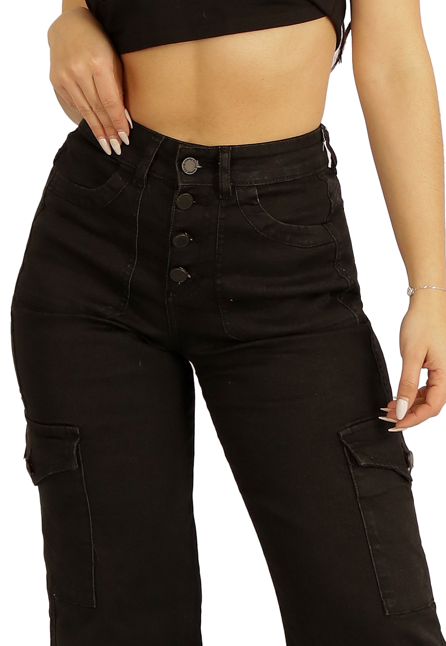 JEANS ALGODÓN MUJER DIRTY JEANS NEGRO JE3678ND - 3