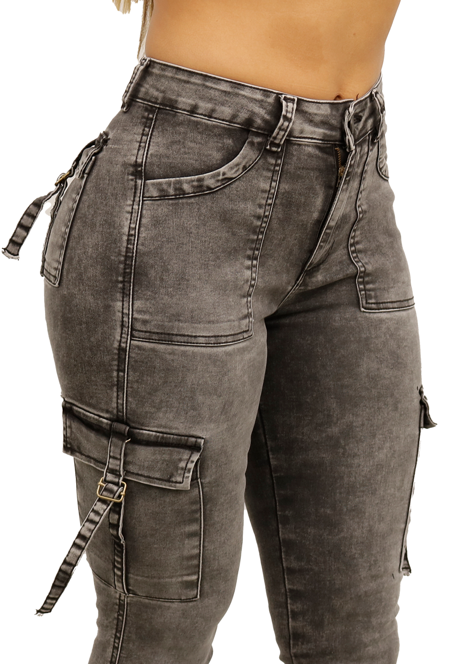 JEANS CARGO GRIS MUJER JE3521GC - 3