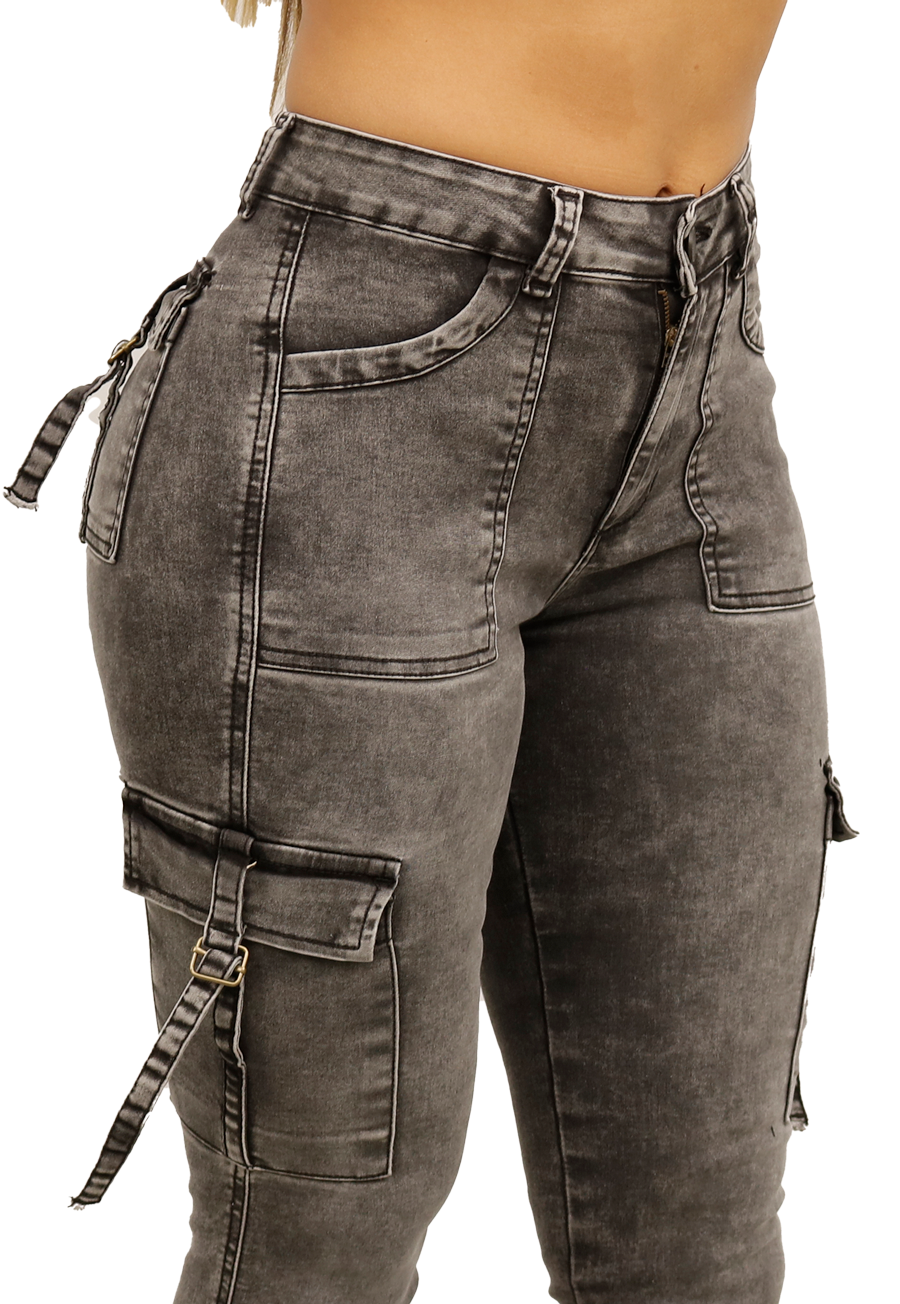 JEANS CARGO GRIS MUJER JE3521GC - 3