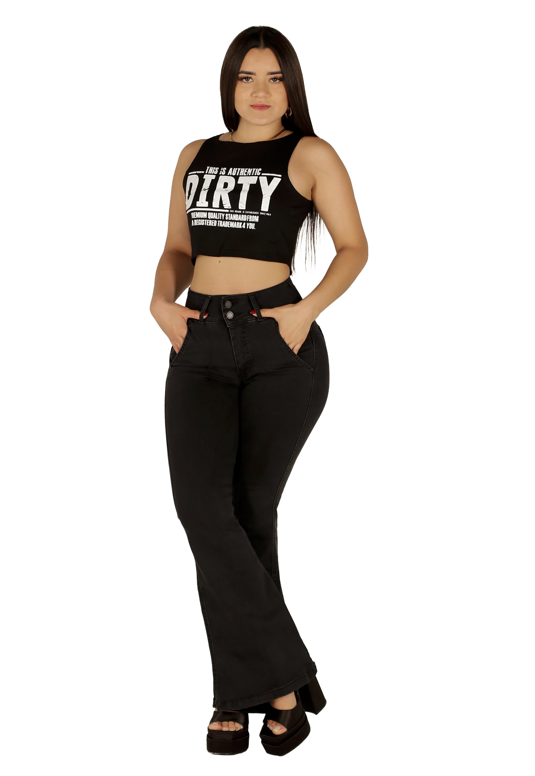 JEANS FLARE MUJER JE3818N - 1