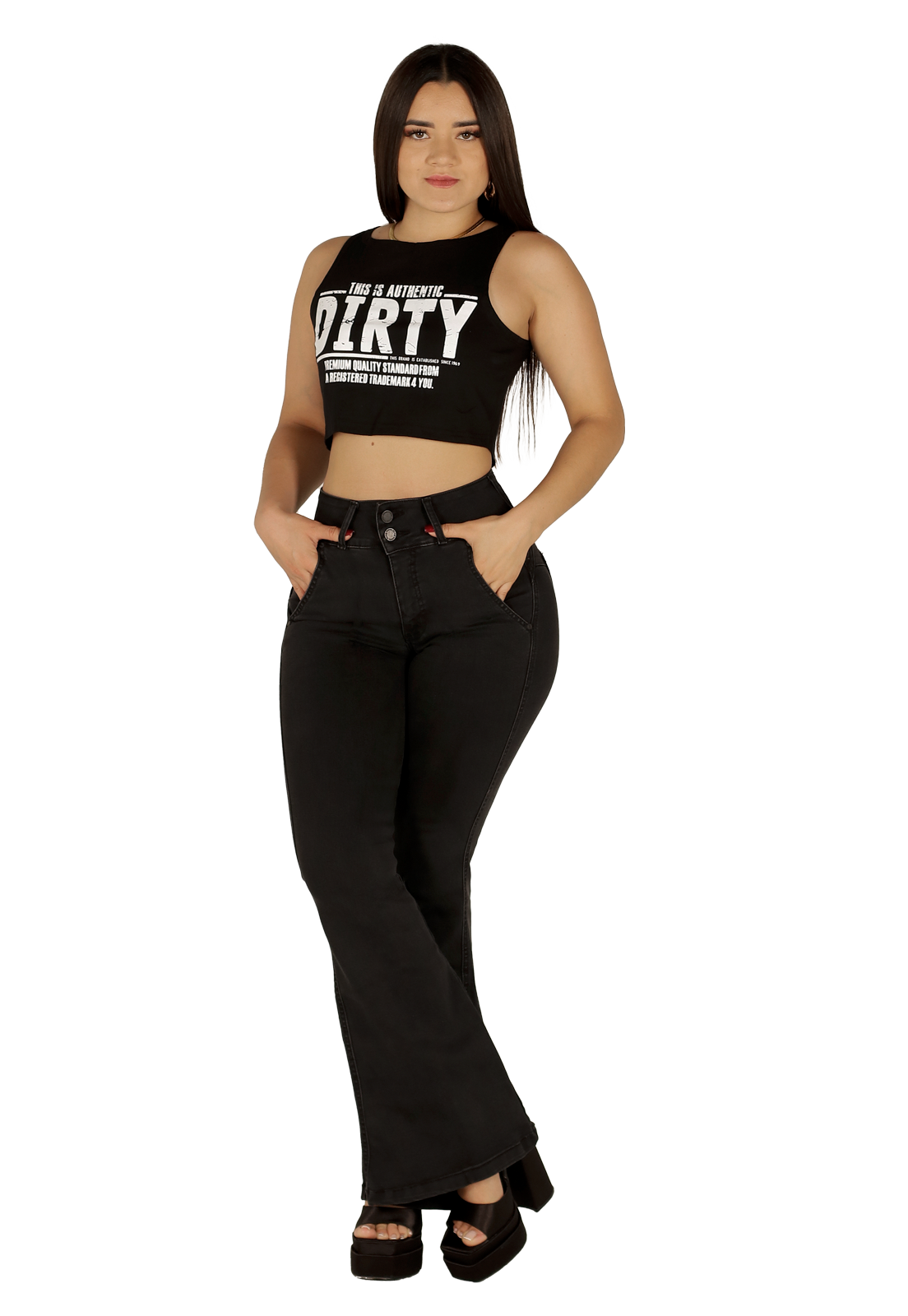 JEANS FLARE MUJER JE3818N - 1