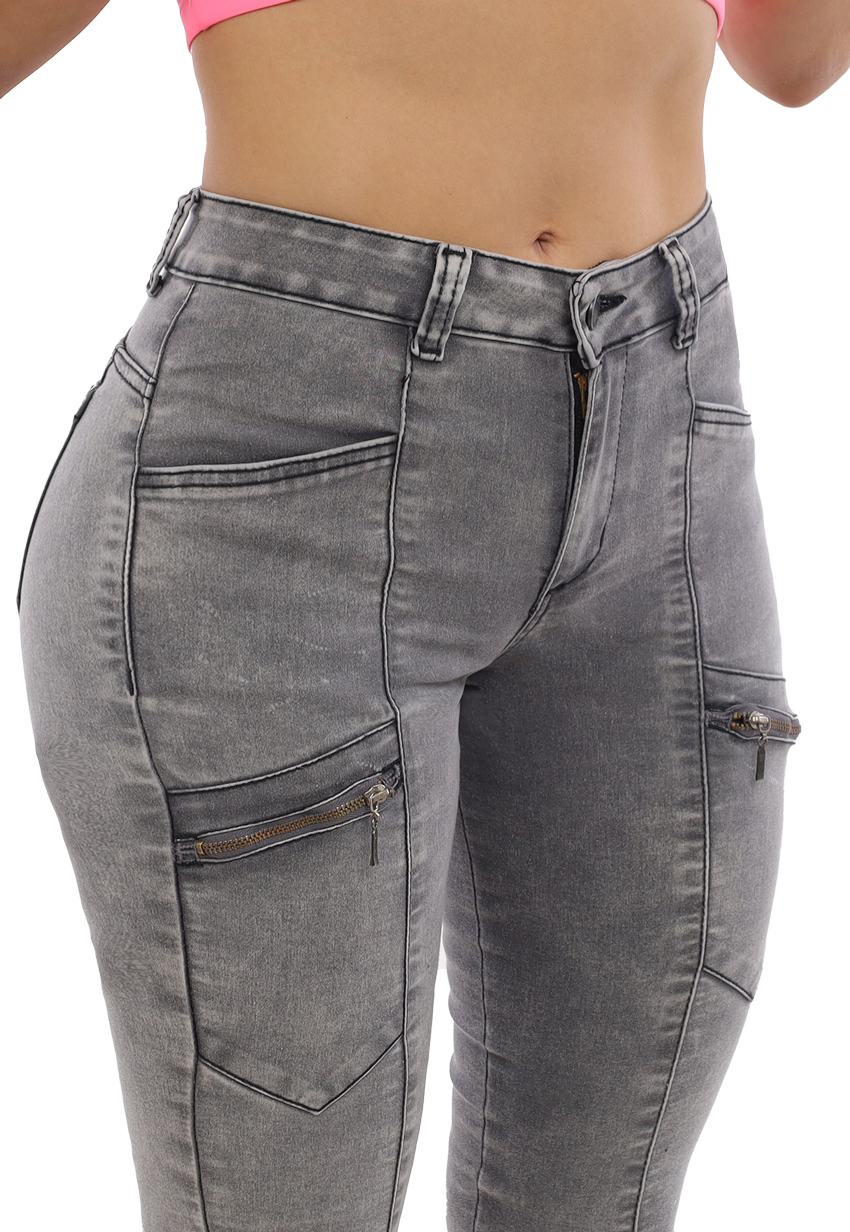 JEANS PITILLO GRIS CLARO MUJER JE3920GC - 3