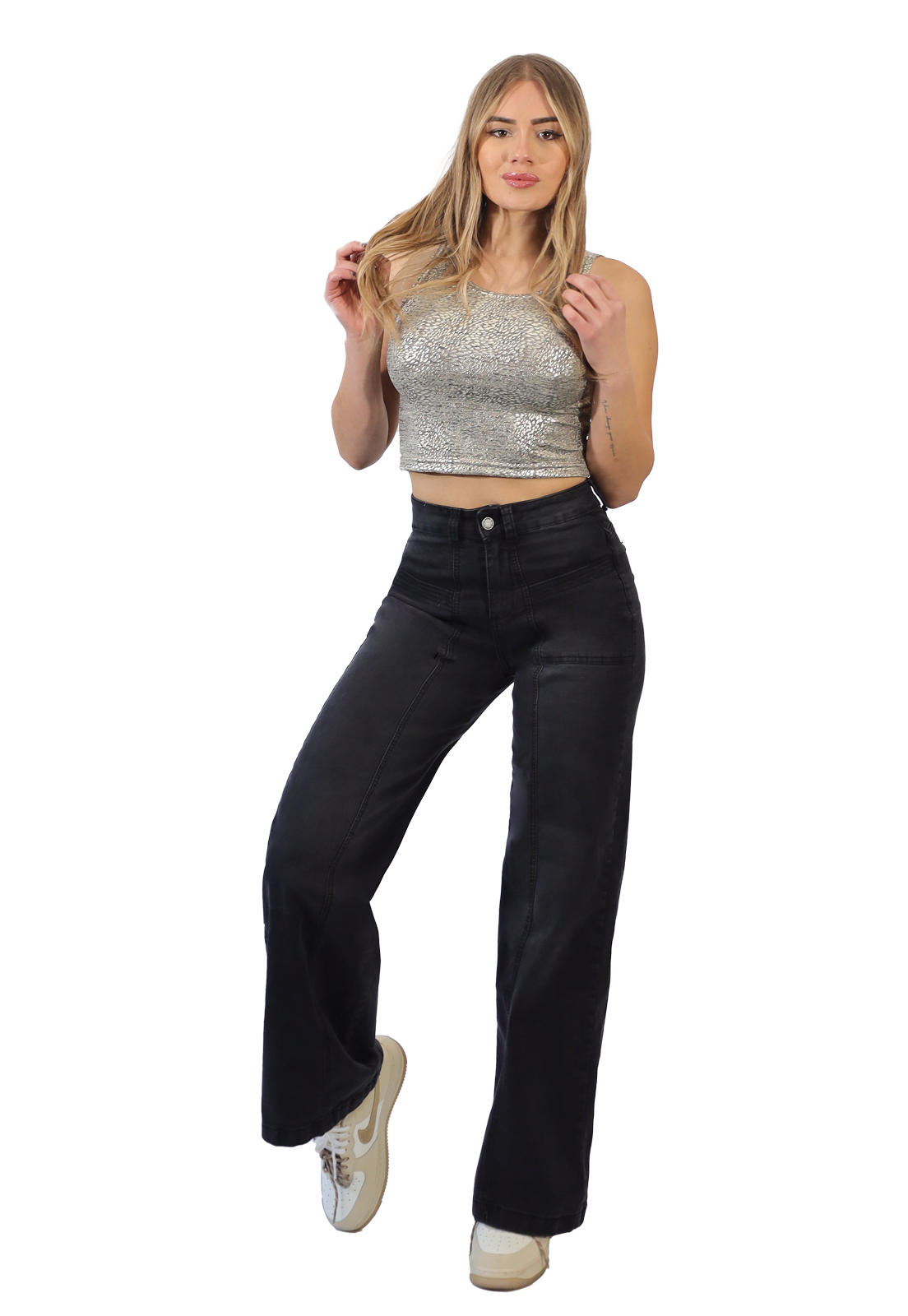 JEANS CARGO MUJER JE4028N - 1