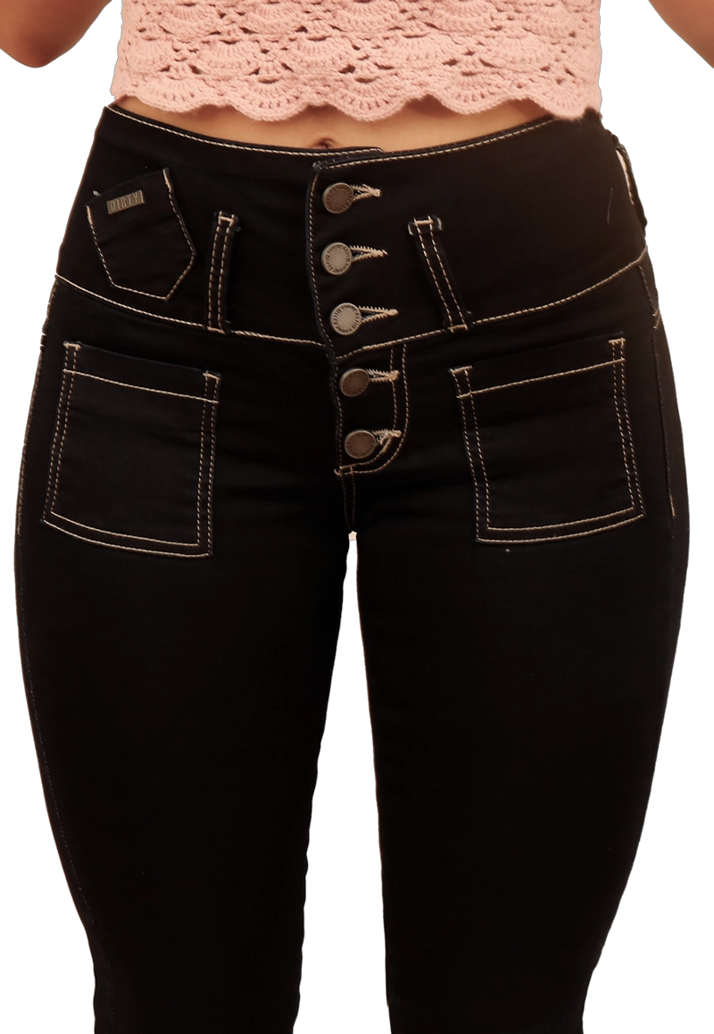 JEANS PITILLO NEGRO MUJER JE3910A - 3