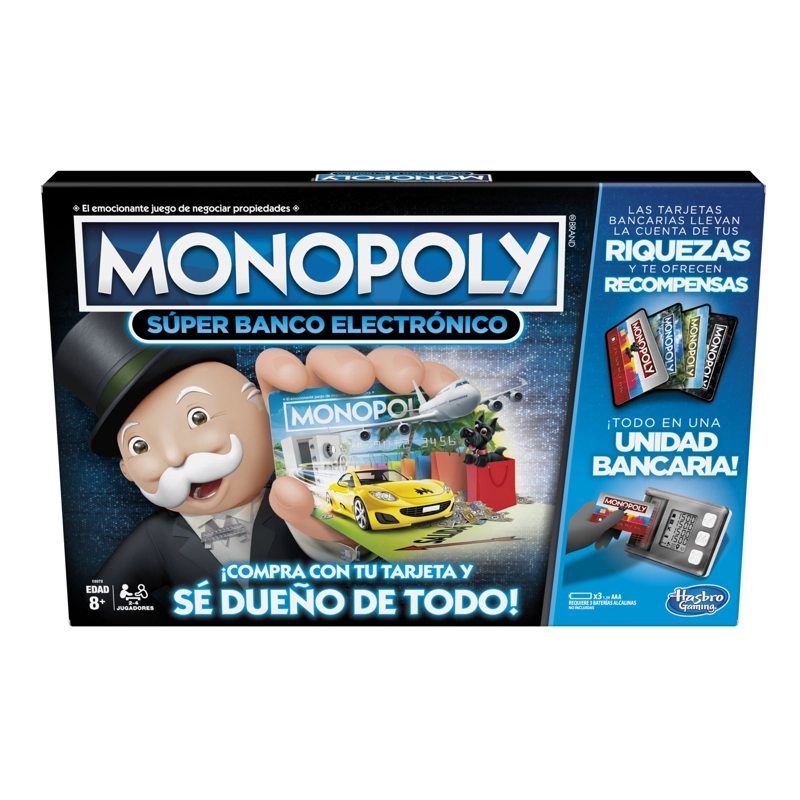 JUEGO DE MESA MONOPOLY SUPER BANCO ELECTRONICO - 1