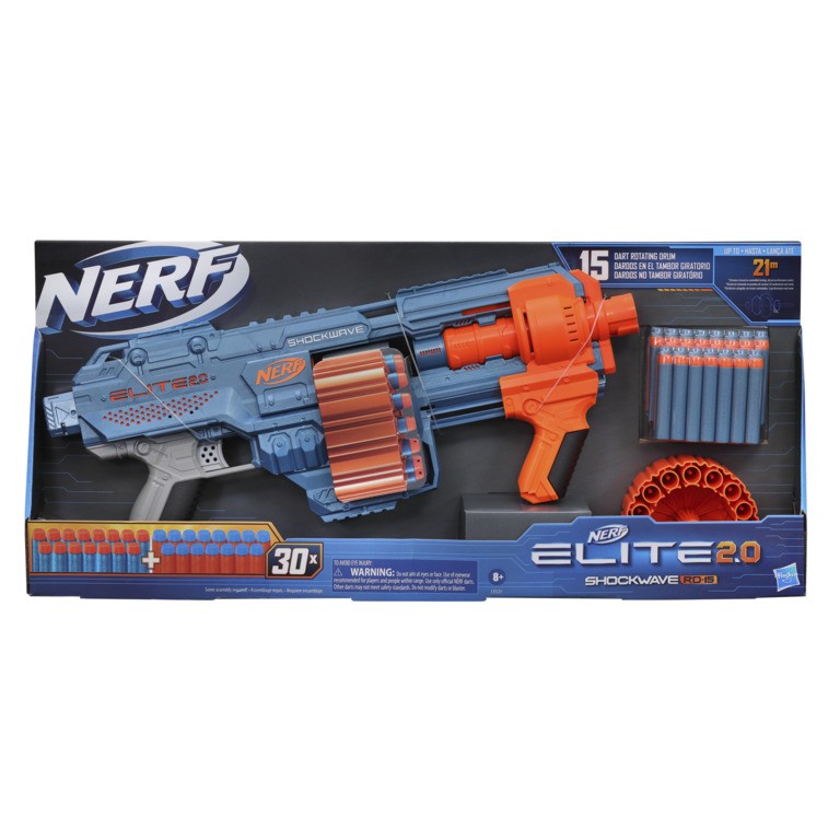 LANZADOR NERF ELITE 2.0 SHOCKWAVE RD-15 - 2