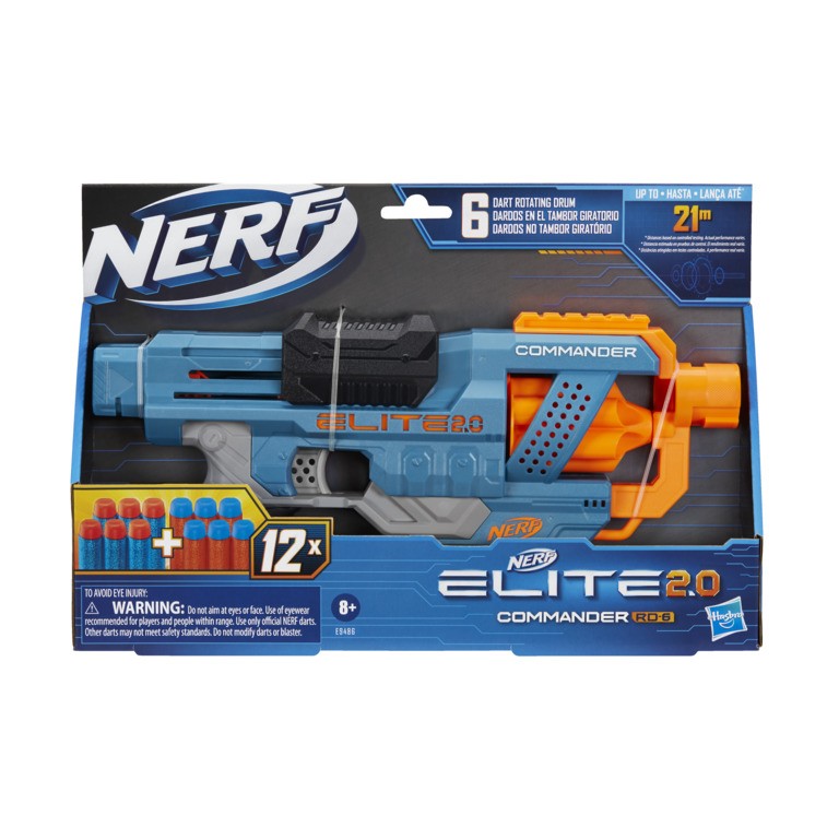 LANZADOR NERF ELITE 2.0 COMMANDER RD-6 - 2