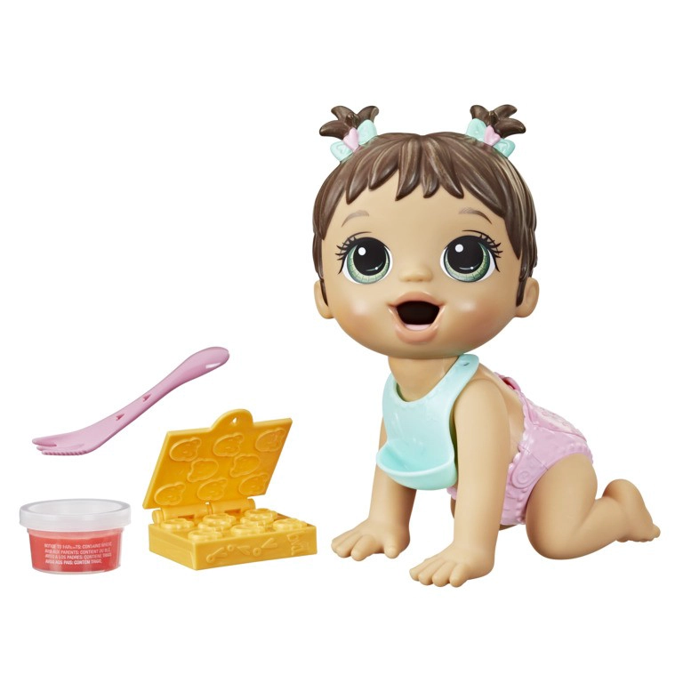 MUNECA BABY ALIVE BEBE HORA DE COMER CASTANA