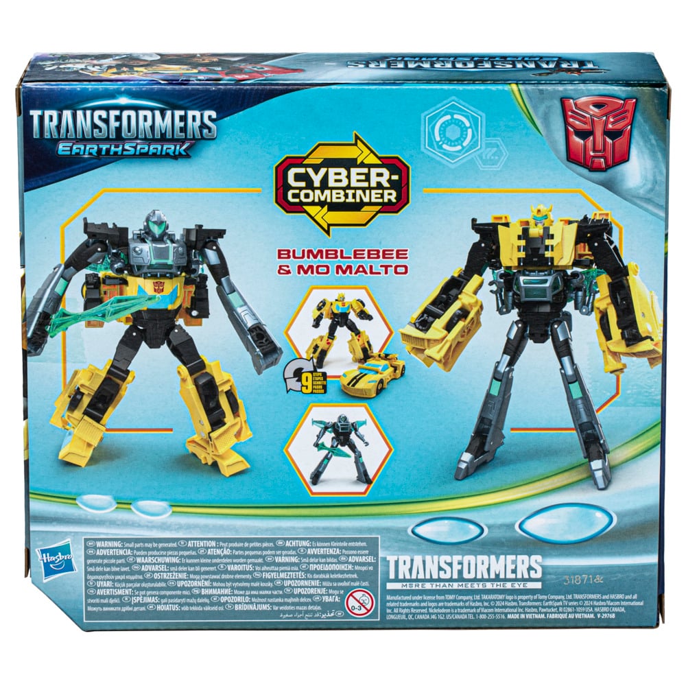 FIGURA DE ACCIÓN TRANSFORMERS EARTHSPARK CYBER-COMBINER BUMBLEBEE Y MO MALTO - 6