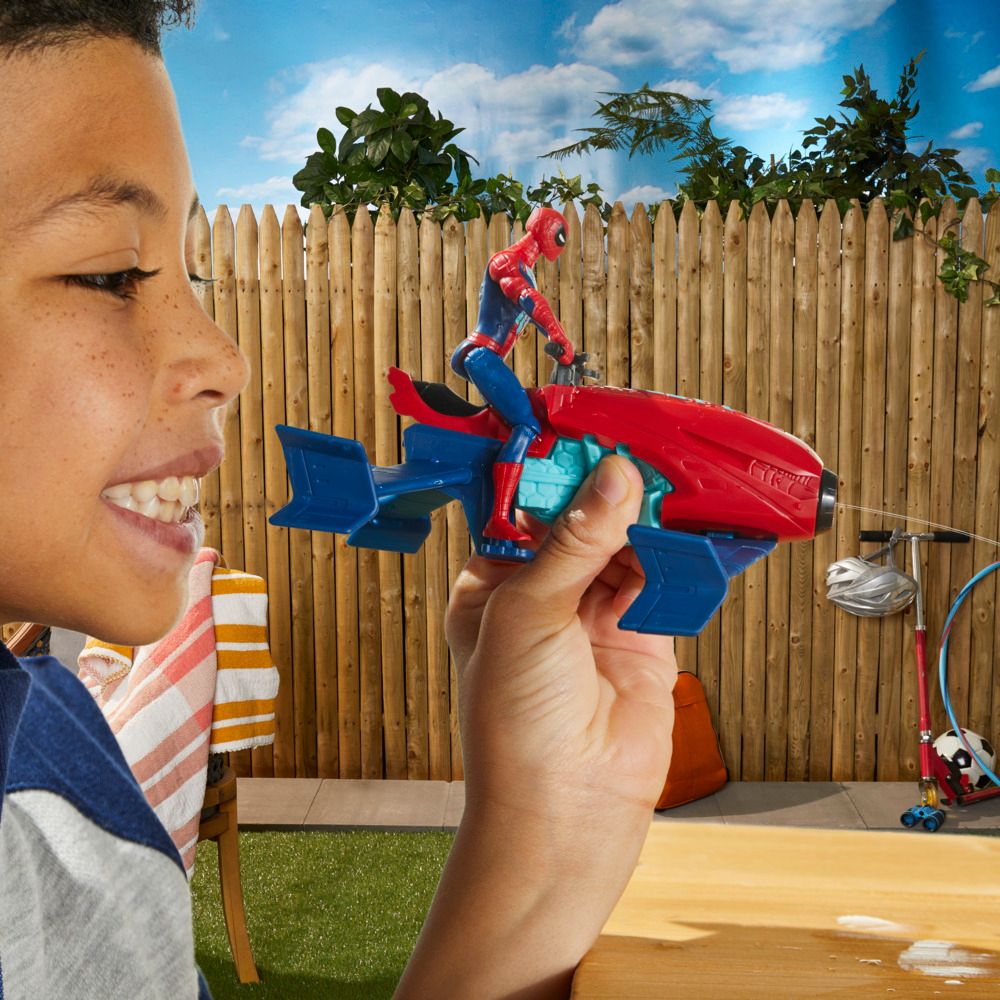 Spider-Man Marvel Epic Hero Series – Hidrojet Arácnido Con Figura Articulada De 10 Cm – Lanza Agua Y Juego Imaginativo