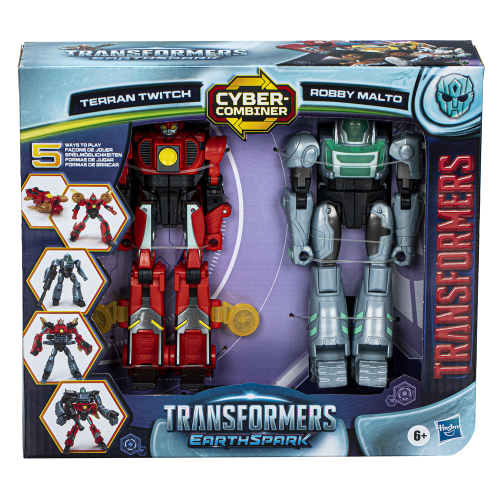 FIGURA DE ACCIÓN TRANSFORMERS EARTHSPARK CYBER-COMBINER TERRAN TWITCH Y ROBBY MALTO - 5
