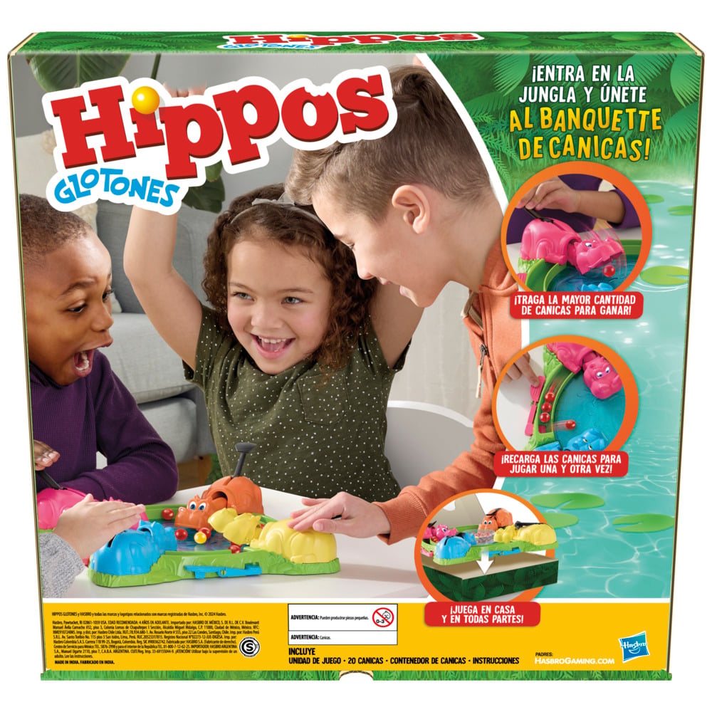 JUEGO DE MESA HASBRO GAMING HIPPOS GLOTONES - 4