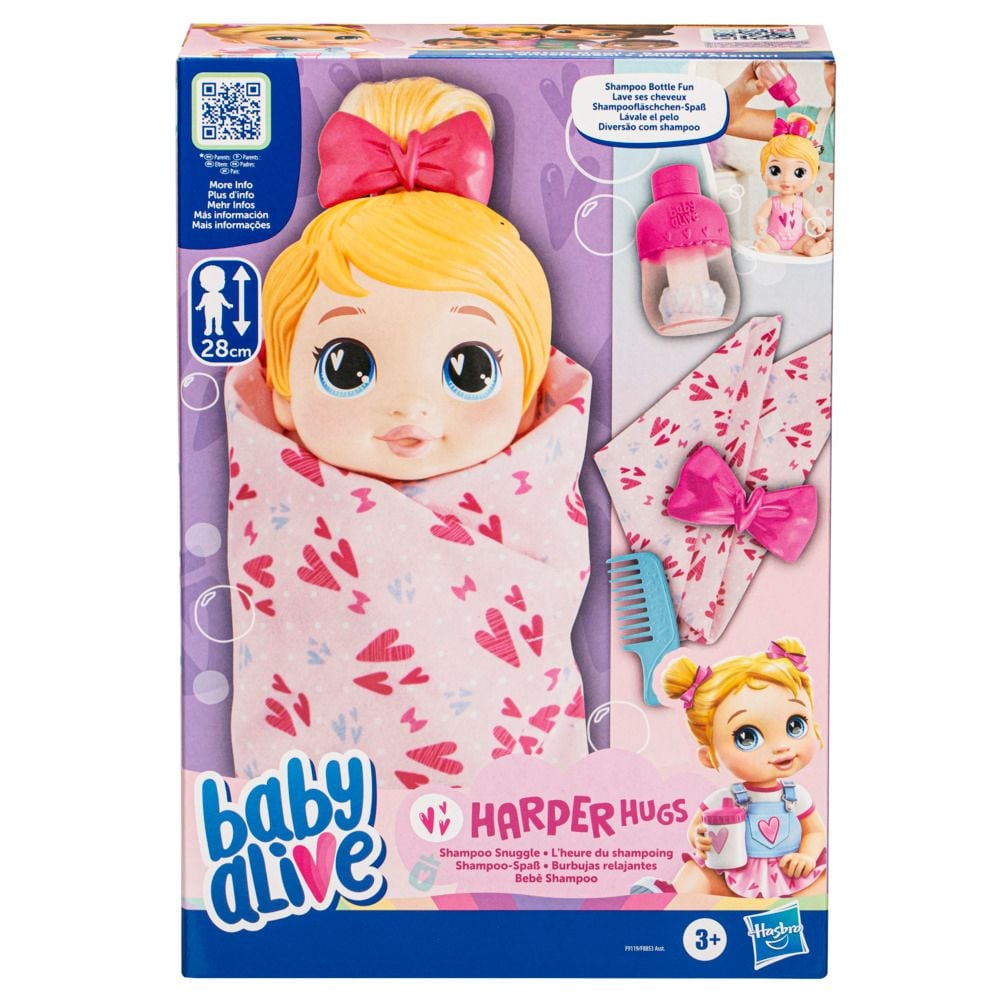 MUÑECA BABY ALIVE BURBUJAS RELAJANTES HARPER HUGS CABELLO RUBIO - 2