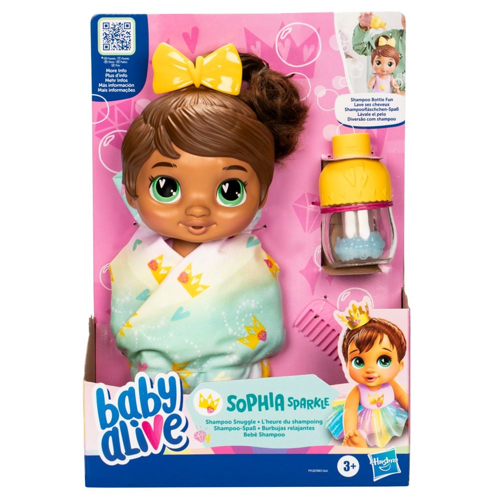 MUÑECA BABY ALIVE BURBUJAS RELAJANTES SOPHIA SPARKLE CABELLO CASTAÑO - 2