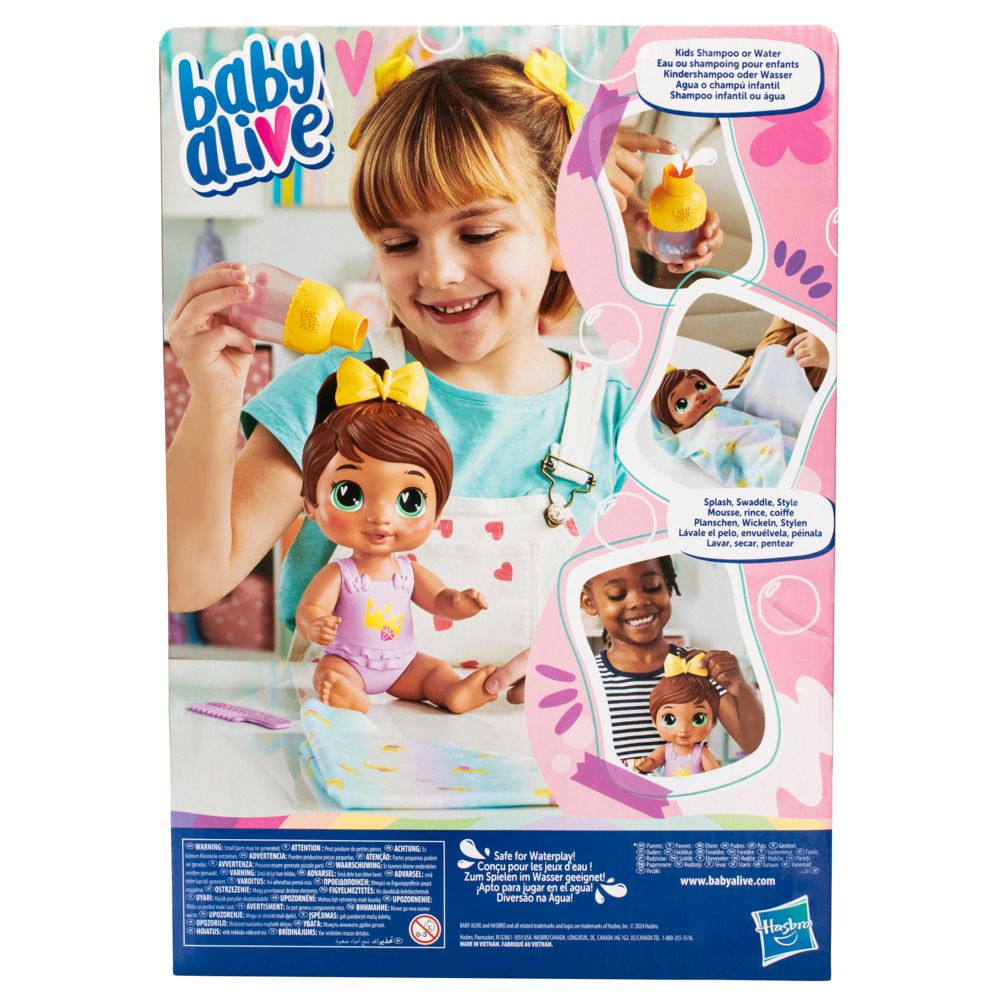 MUÑECA BABY ALIVE BURBUJAS RELAJANTES SOPHIA SPARKLE CABELLO CASTAÑO - 4