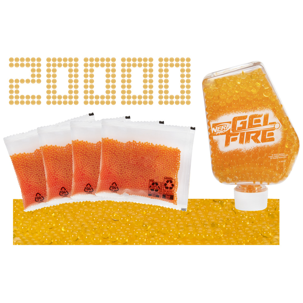 REPUESTO NERF PRO GELFIRE NARANJA 20.000 RECARGAS - 1