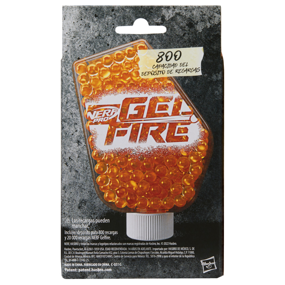 REPUESTO NERF PRO GELFIRE NARANJA 20.000 RECARGAS - 4