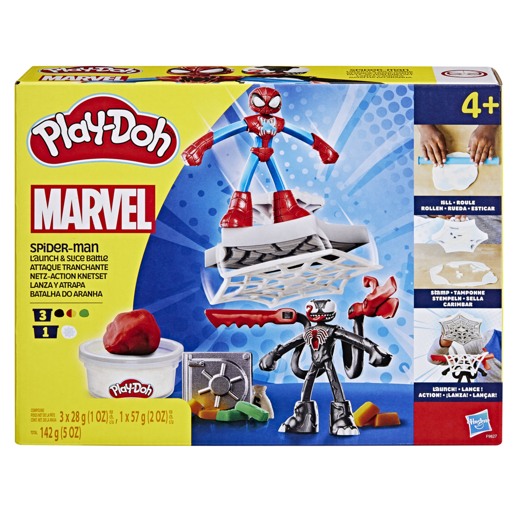 MASAS Y PLASTILINAS PLAY-DOH MARVEL SPIDER-MAN LANZA Y ATRAPA - 1
