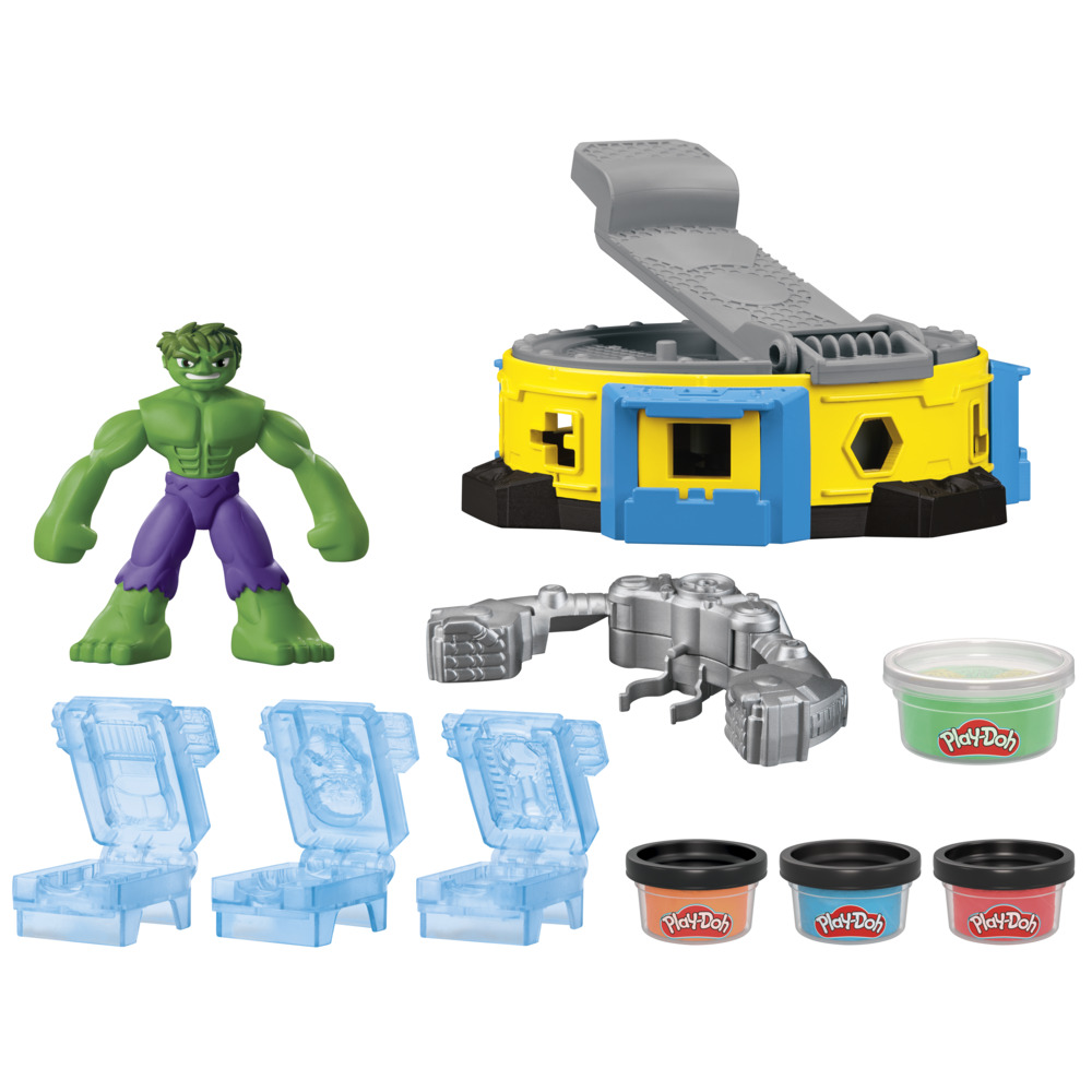 MASAS Y PLASTILINAS PLAY-DOH MARVEL SET DE JUEGO HULK APLASTA Y MOLDEA - 2