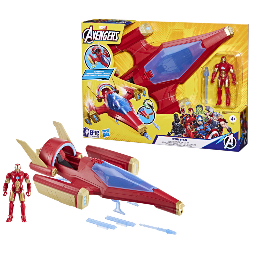 FIGURA DE ACCIÓN MARVEL AVENGERS EPIC HERO SERIES REPULSOR BLAST BATTLE JET IRON MAN - 3