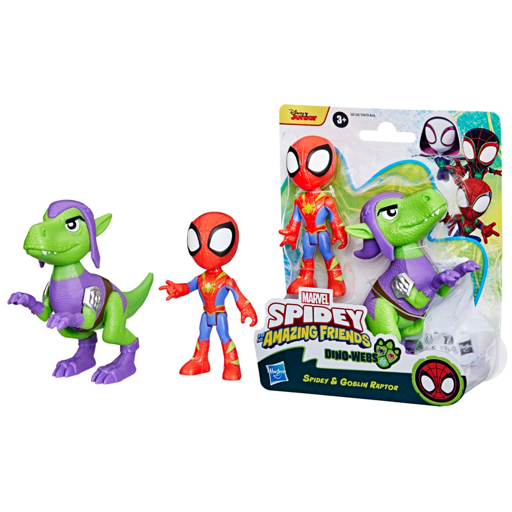 FIGURA DE ACCIÓN SPIDEY AND FRIENDS DINO-WEBS, SPIDEY Y GOBLIN RAPTOR - 3