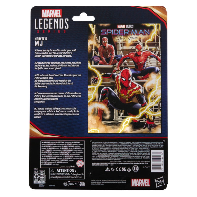 FIGURA DE ACCIÓN MARVEL SPIDERMAN LEGENDS SERIES SIN CAMINO A CASA MJ - 3