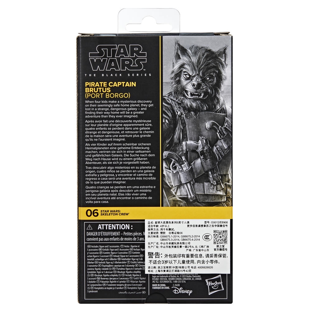 FIGURA DE ACCIÓN STAR WARS THE BLACK SERIES SKELETON CREW PIRATE CAPTAIN BRUTUS (PORT BORGO) - 4