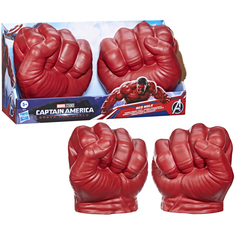 GUANTE MARVEL AVENGERS CAPITÁN AMÉRICA BRAVE NEW WORLD SÚPER PUÑOS GAMMA HULK ROJO - 3