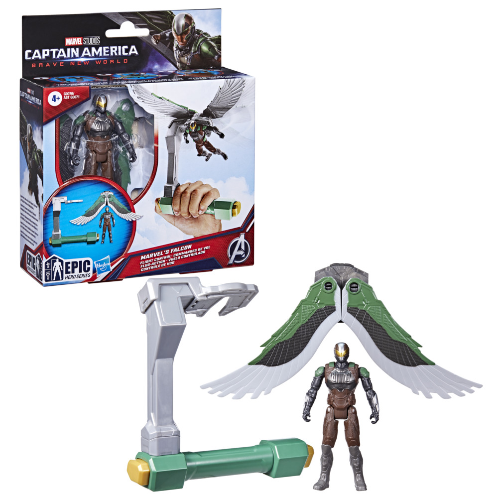 FIGURA DE ACCIÓN MARVEL EPIC HERO SERIES CAPITÁN AMÉRICA BRAVE NEW WORLD VUELO CONTROLADO FALCON - 3