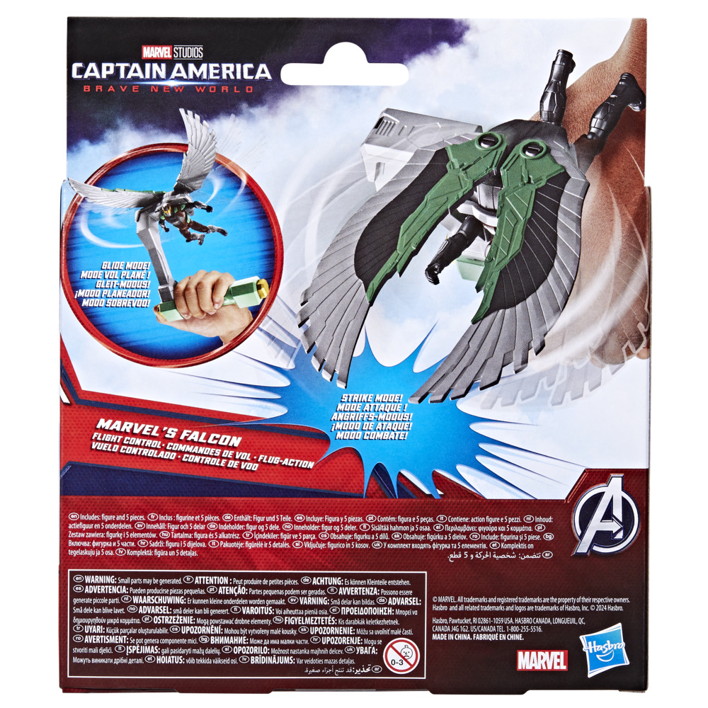 FIGURA DE ACCIÓN MARVEL EPIC HERO SERIES CAPITÁN AMÉRICA BRAVE NEW WORLD VUELO CONTROLADO FALCON - 4