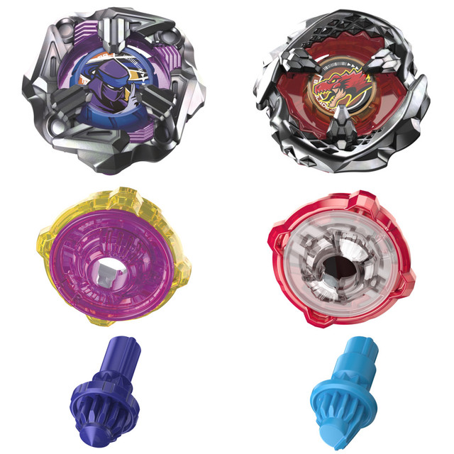 TROMPO BEYBLADE X PACK DOBLE BEAT TYRANNO 4-70Q Y KNIFE SHINOBI 4-80HN - 5
