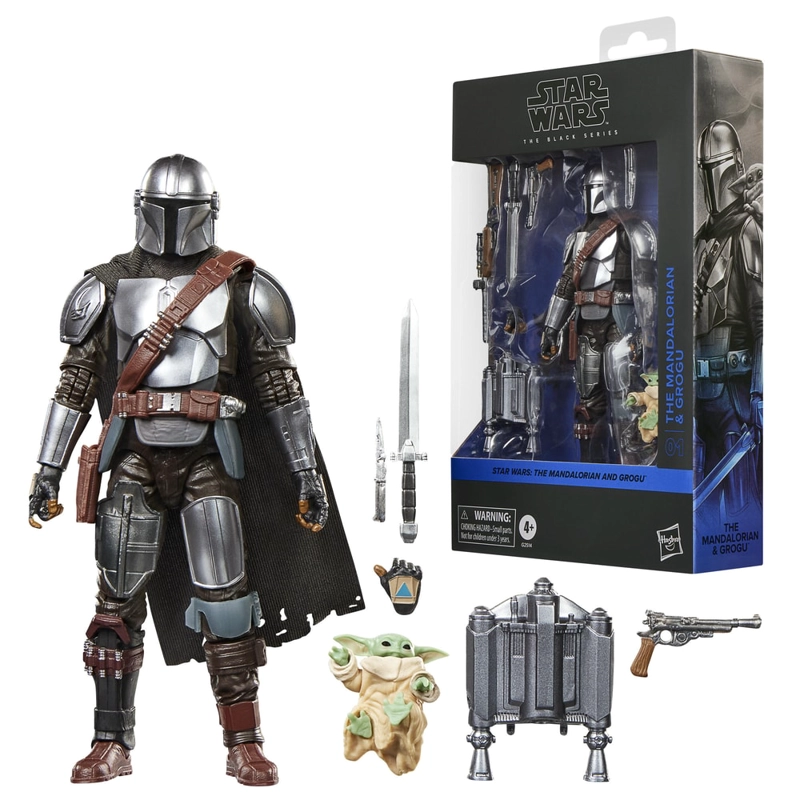 FIG. ACCION STAR WARS BLACK SERIES THE MANDALORIAN & GROGU DELUXE - 3