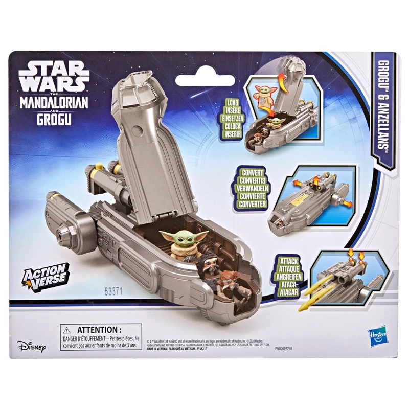 FIGURA STAR WARS ACTIONVERSE NAVE ESPACIAL GROGU Y ANZELLANOS - 8