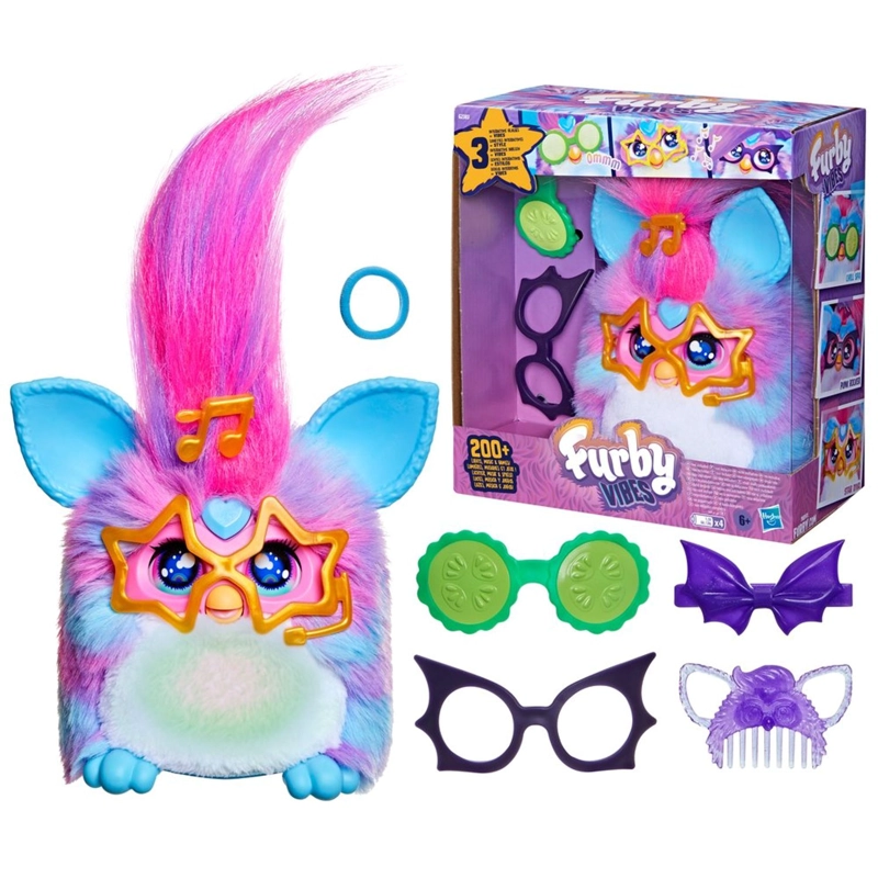 PELUCHE ELECTRONICO FURBY VIBES BLUE RAZZ - 3