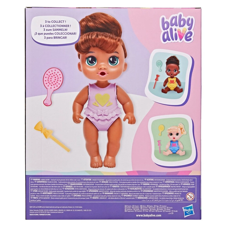 MUÑECA BABY ALIVE BEBE  PEINADOS DIVERTIDOS CABELLO CASTAÑO - 4