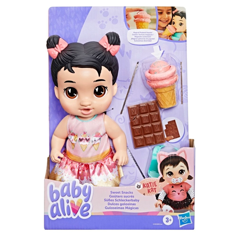 MUÑECA BABY ALIVE DULCES GOLOSINAS KATIE KAT - 2
