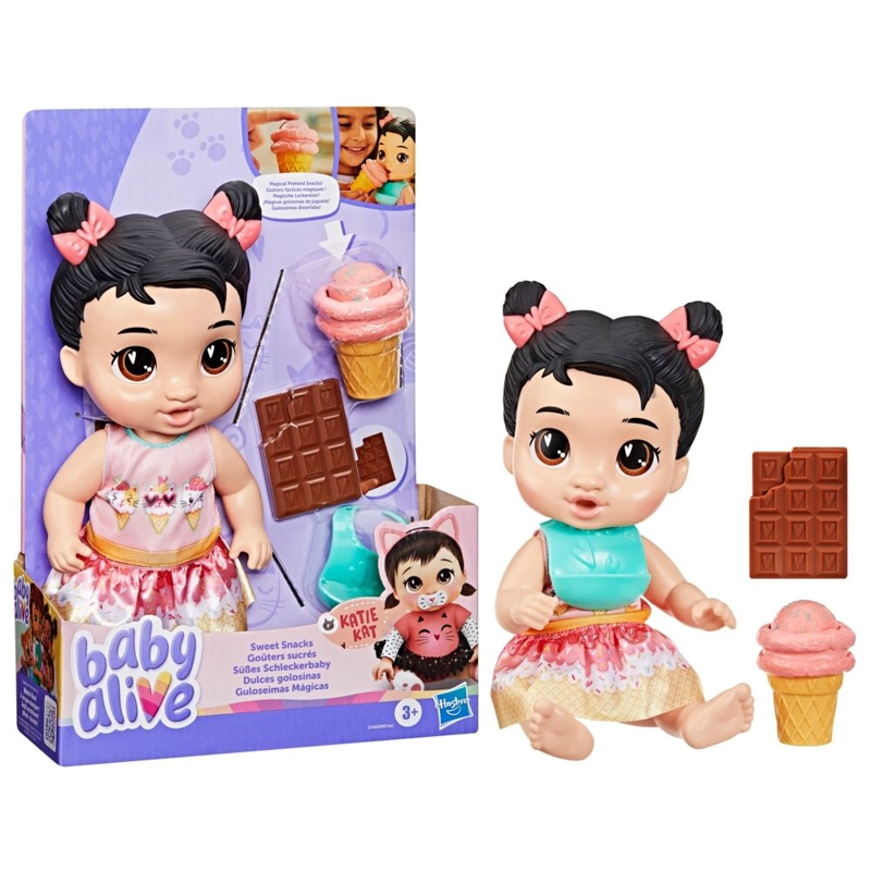 MUÑECA BABY ALIVE DULCES GOLOSINAS KATIE KAT - 3