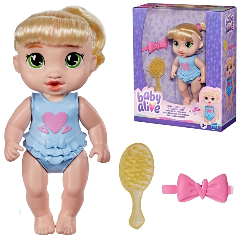 MUÑECA BABY ALIVE BEBE  PEINADOS DIVERTIDOS CABELLO RUBIO - 3