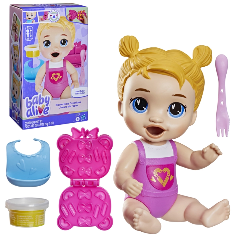 MUÑECA BABY ALIVE DINNERTIME CREATIONS CABELLO RUBIO - 3